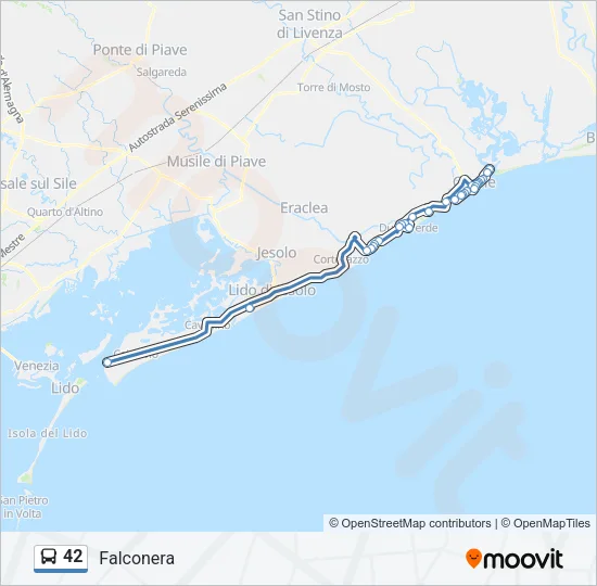 42 Bus Line Map