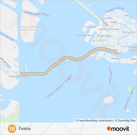 16 ferry Line Map