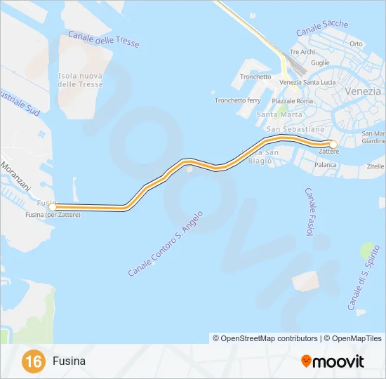 16 Ferry Line Map