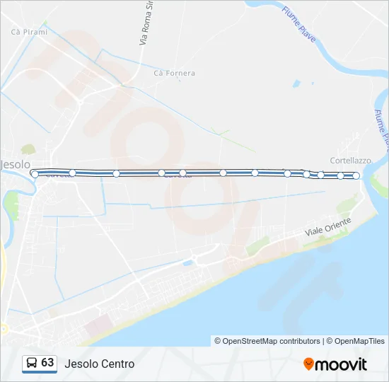 63 Bus Line Map