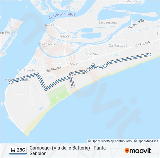 23C Bus Line Map