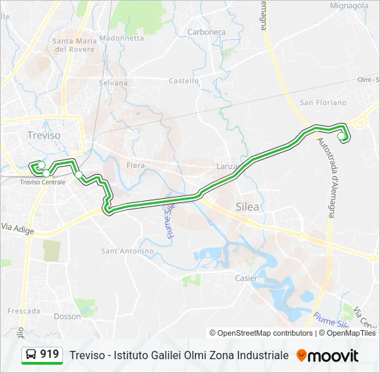 919 Bus Line Map