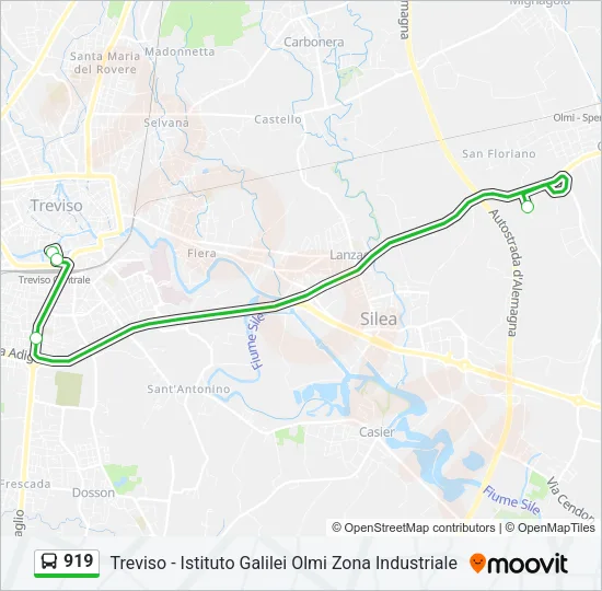 919 Bus Line Map