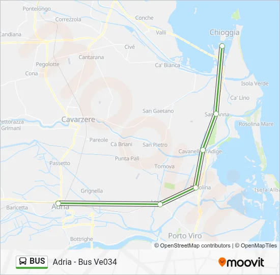 Mappa della linea BUS