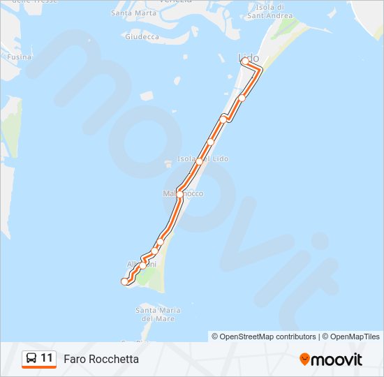 Percorso linea bus 11