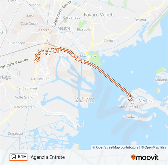 81F Bus Line Map