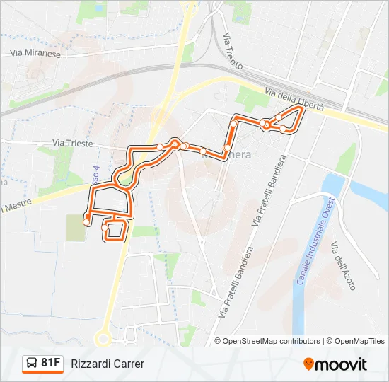 81F Bus Line Map