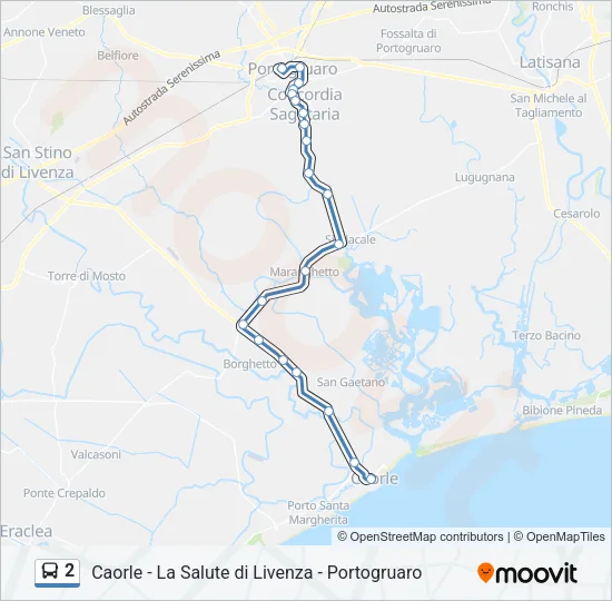 2 Bus Line Map