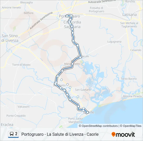 2 Bus Line Map
