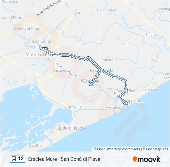 12 Bus Line Map