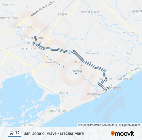 12 Bus Line Map