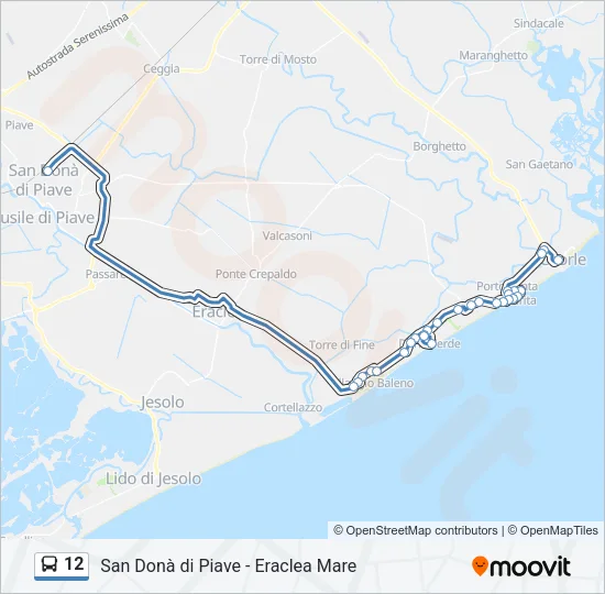 12 Bus Line Map