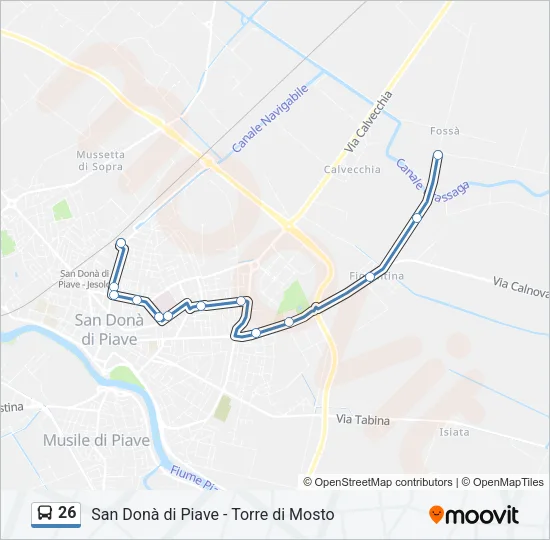 26 Bus Line Map
