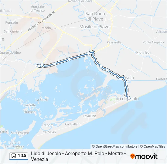 10A Bus Line Map