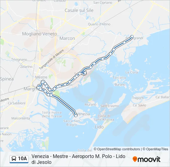 10A Bus Line Map