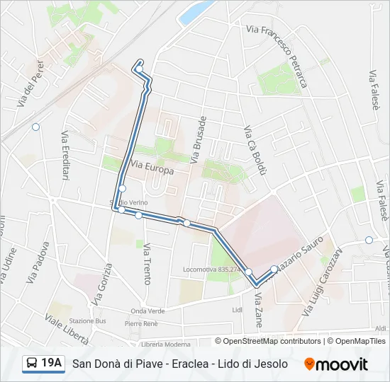 19A Bus Line Map