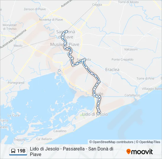 19B Bus Line Map