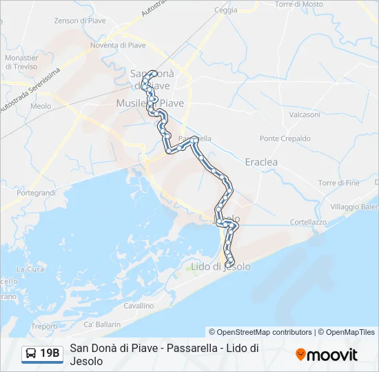 19B Bus Line Map