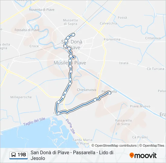 19B Bus Line Map