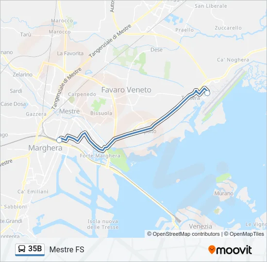 35B Bus Line Map