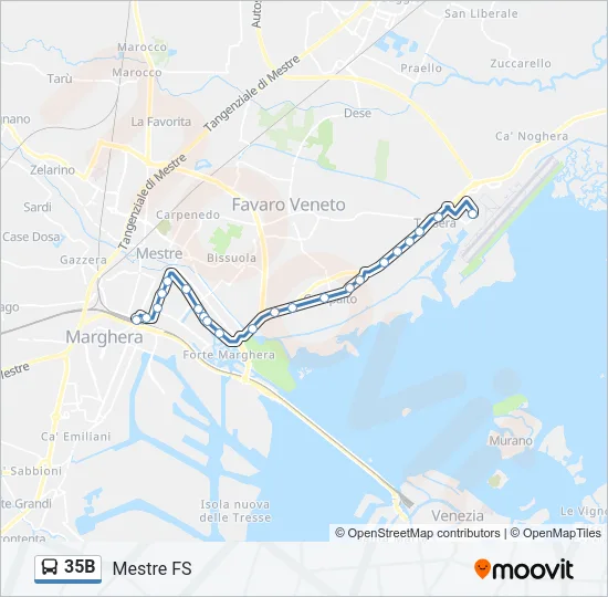 35B Bus Line Map