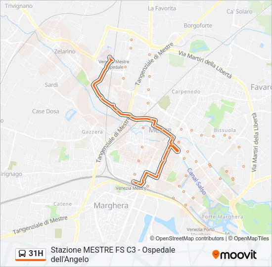 31H Bus Line Map