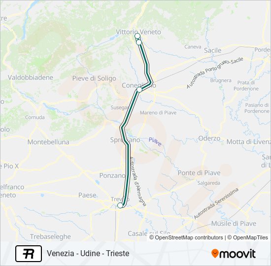 R train Line Map