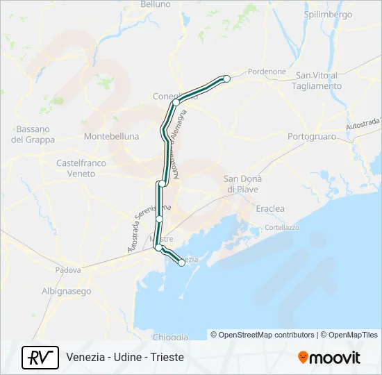 RV Train Line Map