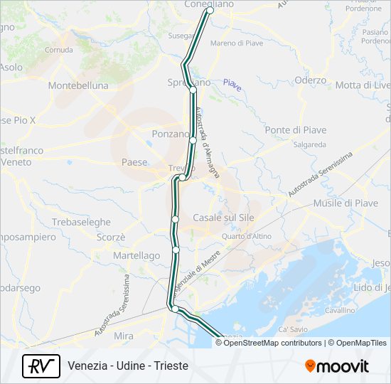 RV Train Line Map