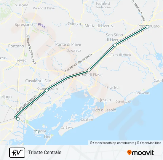 RV Train Line Map