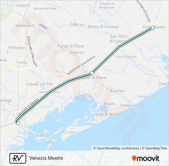 RV Train Line Map