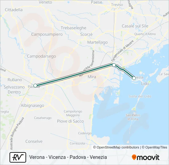 RV Train Line Map