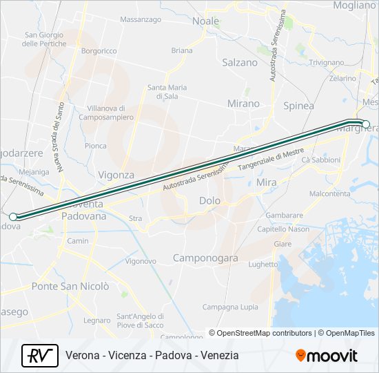 RV train Line Map