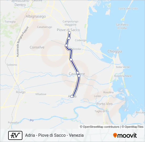 Percorso linea  R