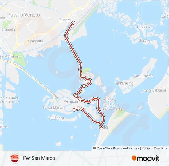 R Ferry Line Map
