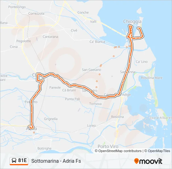 81E Bus Line Map