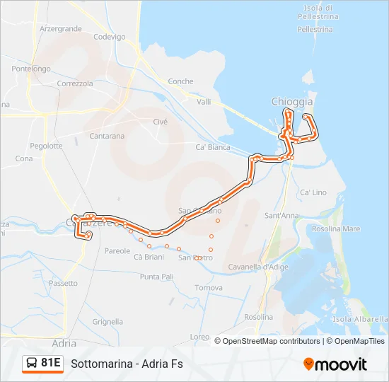 81E Bus Line Map