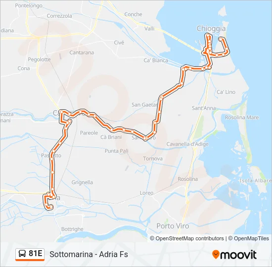 81E Bus Line Map