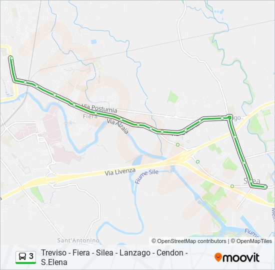 3 bus Line Map