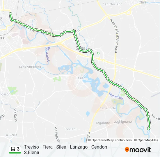 3 Bus Line Map