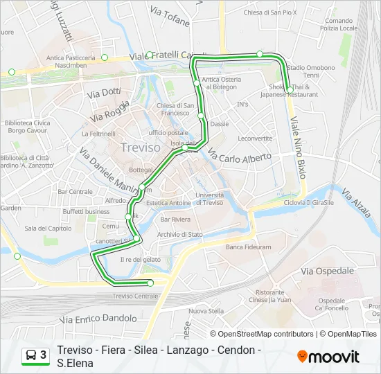 3 Bus Line Map