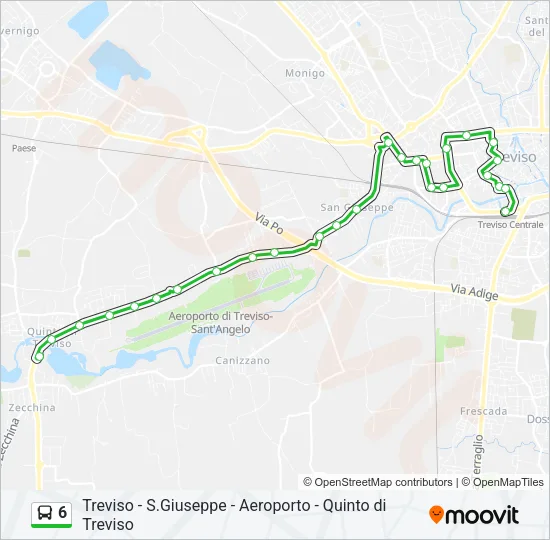 6 Bus Line Map