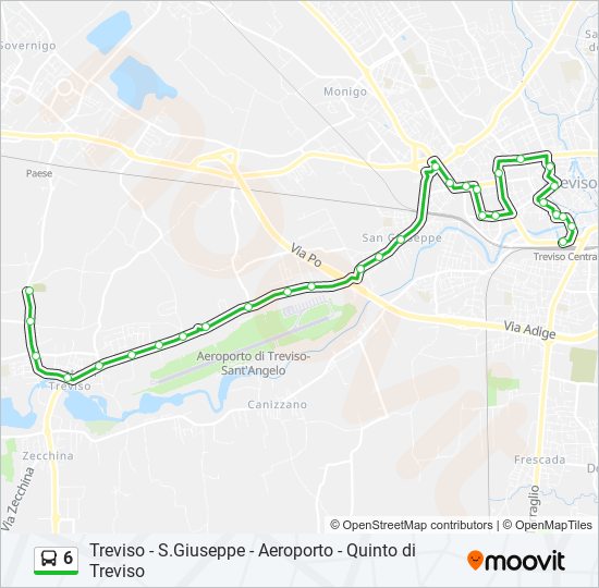 6 bus Line Map