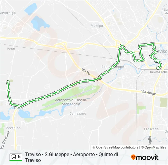 6 Bus Line Map