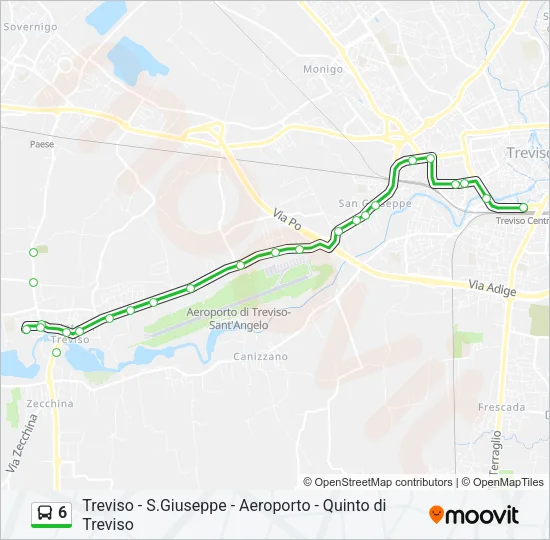 6 Bus Line Map