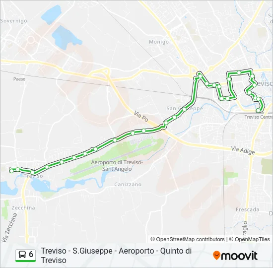 6 Bus Line Map