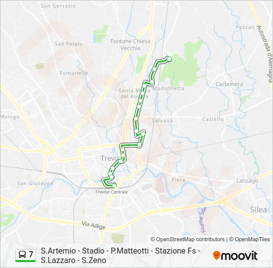 7 Bus Line Map