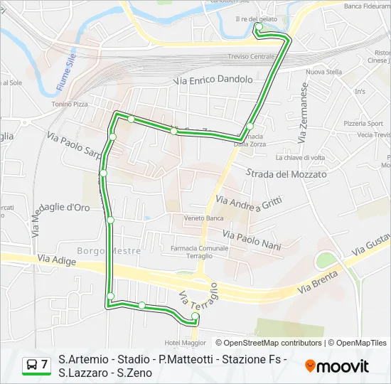7 Bus Line Map
