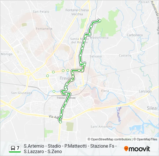 7 Bus Line Map
