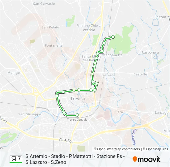 7 Bus Line Map